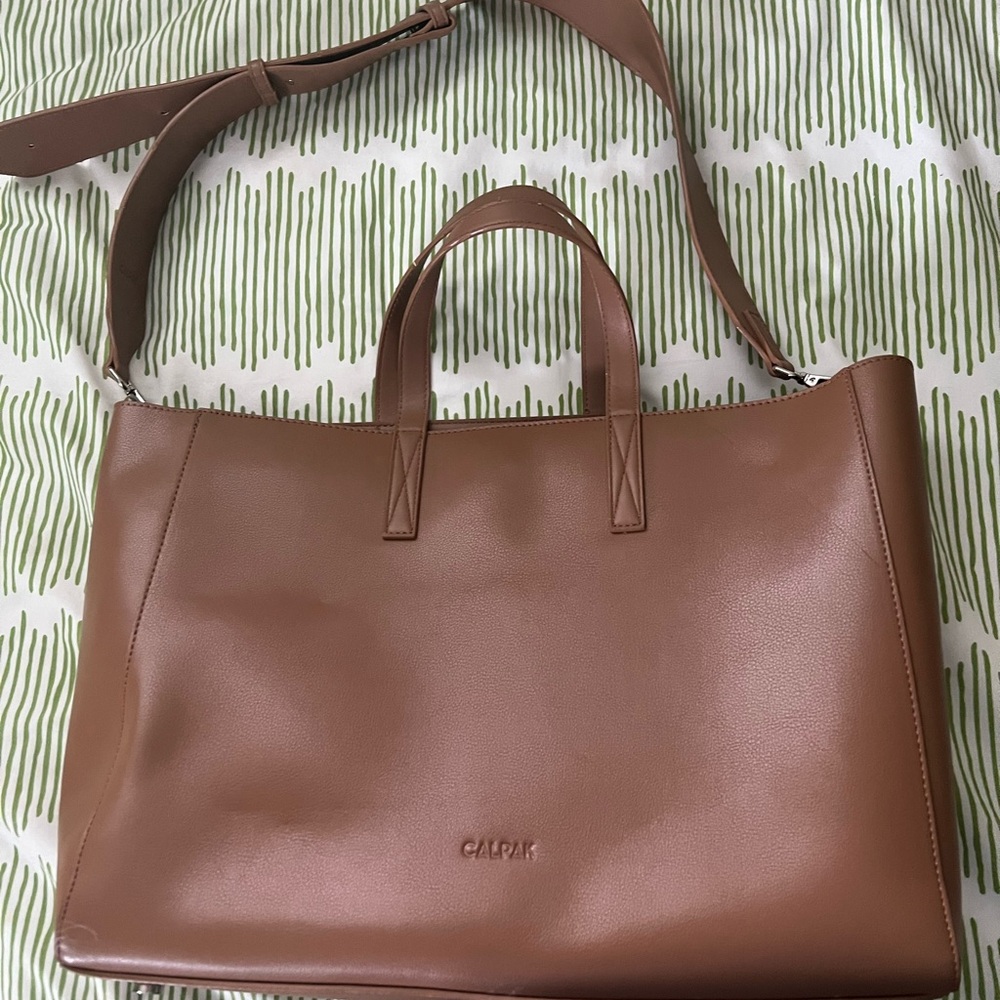 Carmar Brown Leather Tote Bag